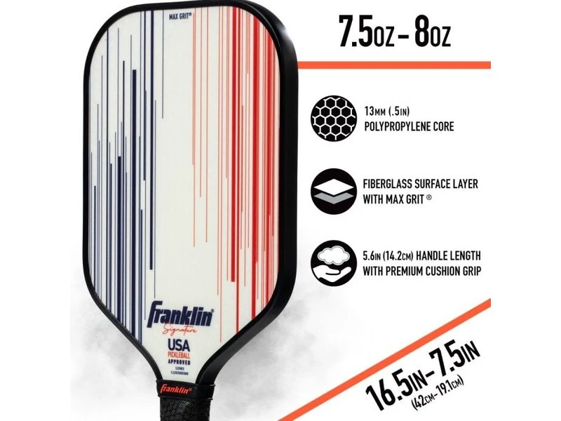 Franklin Signature Pro 13 Mm Pickleball Paddle White - Image 4