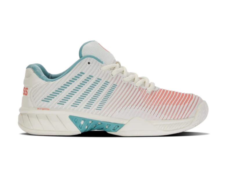 K-Swiss Hypercourt Express 2 Blanc/Blue/Desert Flower Women's Shoe - Image 2