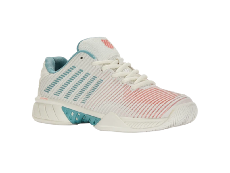 K-Swiss Hypercourt Express 2 Blanc/Blue/Desert Flower Women's Shoe - Image 3