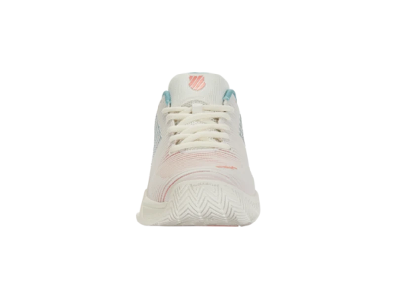 K-Swiss Hypercourt Express 2 Blanc/Blue/Desert Flower Women's Shoe - Image 4