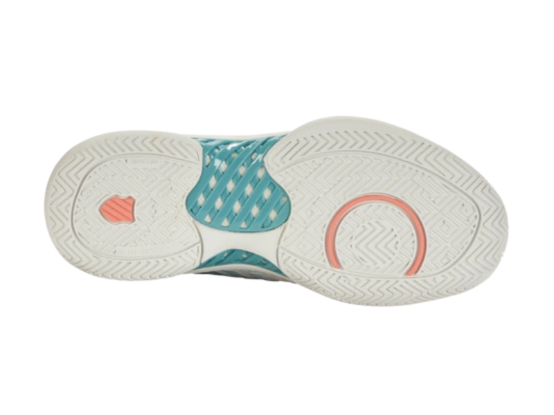 K-Swiss Hypercourt Express 2 Blanc/Blue/Desert Flower Women's Shoe - Image 6