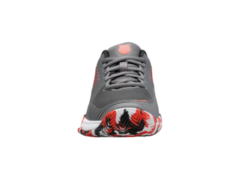 K-Swiss Hypercourt Express 2 Grey/White/Orange Junior Shoe - Image 3