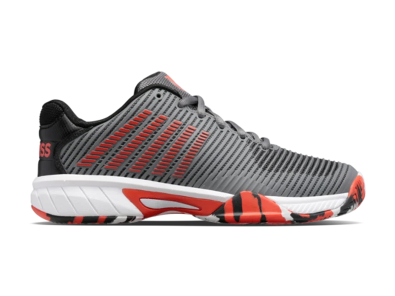 K-Swiss Hypercourt Express 2 Grey/White/Orange Junior Shoe